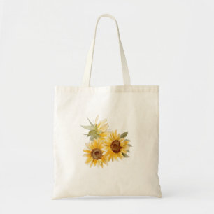 Vattenfärg Sunblommor Tygkasse