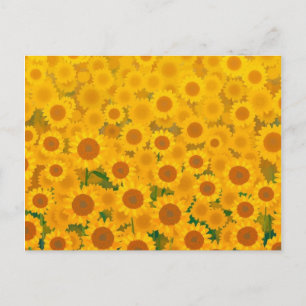 Vattenfärg Sunblommor Vykort