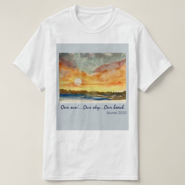 Vattenfärg Sunset-Classic Silhouette Manar T-shirt (Design framsida)