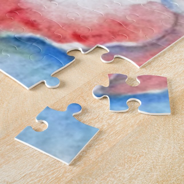 Vattenfärg Sweetpea Flower Art Pussel (Sidan)