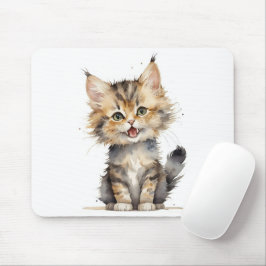 Vattenfärg Tabby Kattunge Musmatta