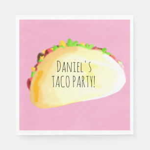 Vattenfärg Tacoburdagkalas Pappersservett