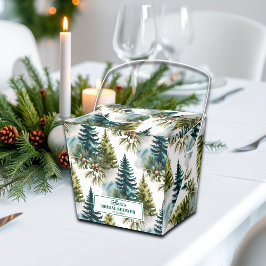 Vattenfärg Tall Mönster Vinter Bröllopsfest Presentaskar