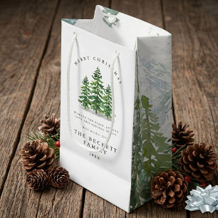 Vattenfärg Tall Skog Jul