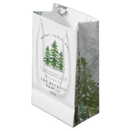 Vattenfärg Tall Skog Jul