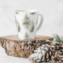 Vattenfärg Tallskog Latte Mugg