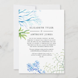 Vattenfärg Tång Bröllop Minskad Gästlista Meddelande