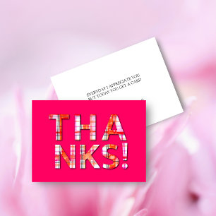 Vattenfärg Tartan-ruta Rosa Mönster Tack Kort