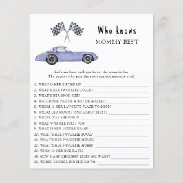 Vattenfärg tävlingsbil - Vem vet vem som är mammas