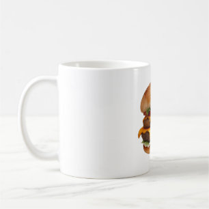 Vattenfärg Teckning i Delicious Cheeseburger Kaffemugg