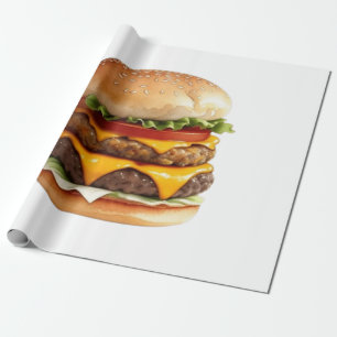 Vattenfärg Teckning i Delicious Cheeseburger Presentpapper