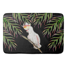 Vattenfärg teckning i en cockatoo-papegoja badrumsmatta