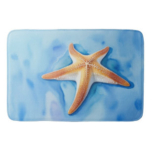 Vattenfärg Teckning i Starfish Badrumsmatta