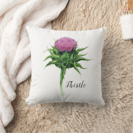 Vattenfärg Thistle Botanile Kudde