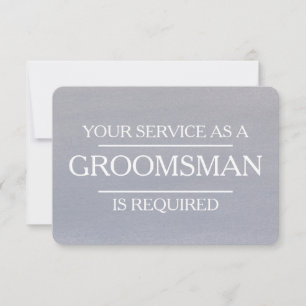 Vattenfärg - tjänsten är begärd som Groomsman Inbjudningar