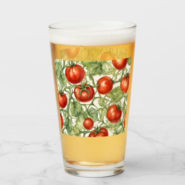 Vattenfärg Tomatvin Mönster | Botanisk Trädgård  Glaskopp (Framsida fylld)