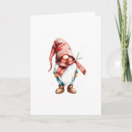 Vattenfärg Tomte Jul Kort