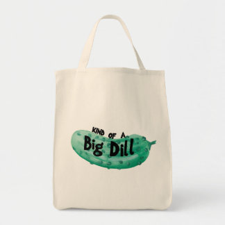 Vattenfärg Tote Bag, Big Dill Tygkasse