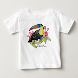 Vattenfärg Toucan Bird med blommor T Shirt