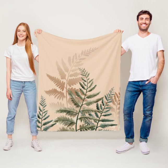 Vattenfärg Träd 4 Fleecefilt (På plats)