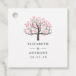 Vattenfärg Träd Bröllop Gåvor Etiketter