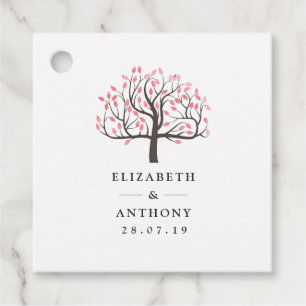 Vattenfärg Träd Bröllop Gåvor Etiketter