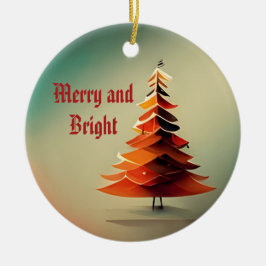 Vattenfärg Träd Ornament