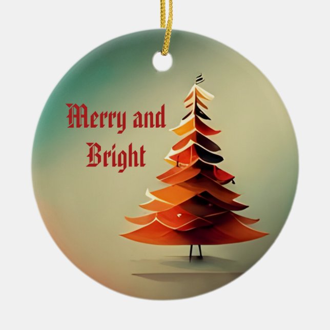 Vattenfärg Träd Ornament (Framsidan)