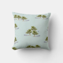 Vattenfärg Träd på Dekorativ kudde