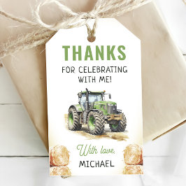 Vattenfärg Traktor Födelsedagsfest Presentetikett