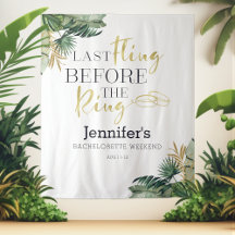 Vattenfärg Tropical Bachelorette Helg Bakdroppe