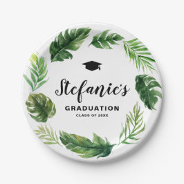 Vattenfärg Tropical Greenery Wandeine Studenten
