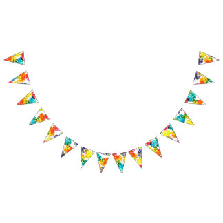 Vattenfärg Tropical Löv bröllop monogram Vimplar