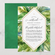 Vattenfärg Tropical Online Virtuellt Bröllop