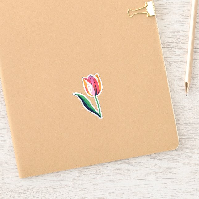 Vattenfärg Tulip Klistermärken (Anteckningsbok)