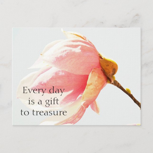 Vattenfärg Tulip Träd Flower Vykort (Framsida)