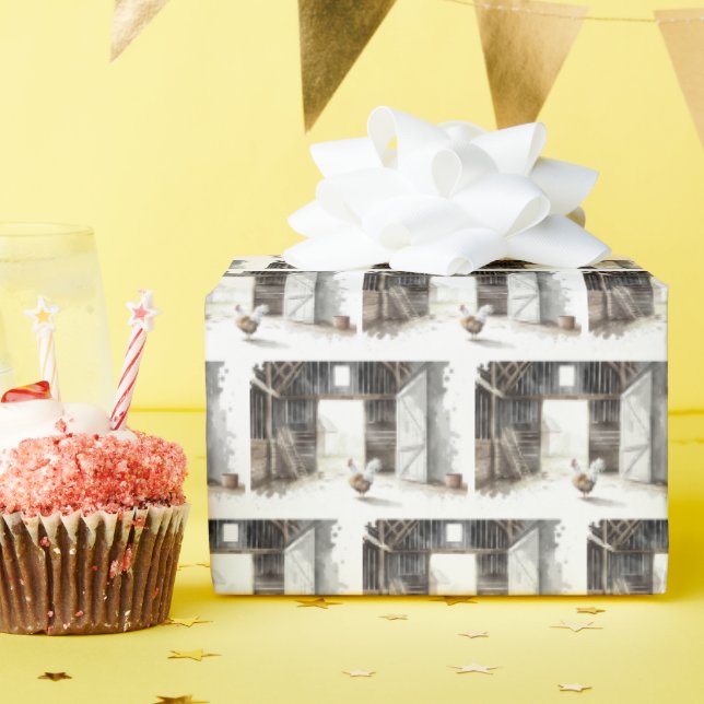 Vattenfärg Tupp i Barn Presentpapper (Födelsedagsfest)