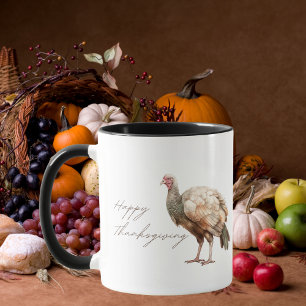Vattenfärg Turkiet Happy thanksgiving Mugg