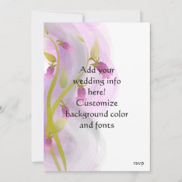 Vattenfärg tvätt bröllopssatser - Rosa blommor