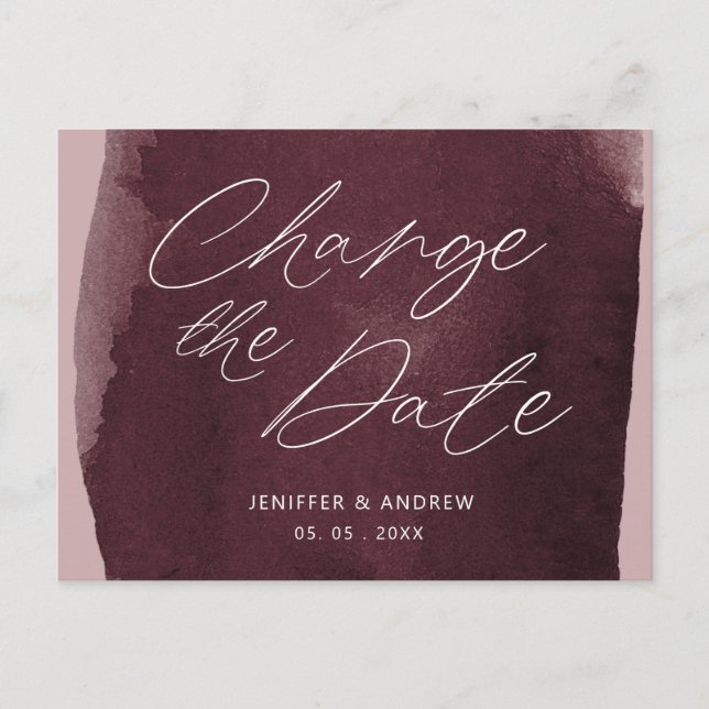 vattenfärg tvätta ändra datum för vykort (Framsida)