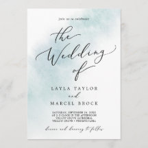 Vattenfärg Tvättar | Blått Bröllop i