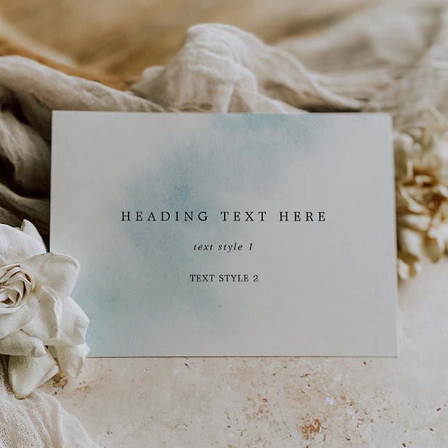 Vattenfärg Tvättar | Blått multifunktionskort (Watercolor Wash | Blue Multipurpose Card)