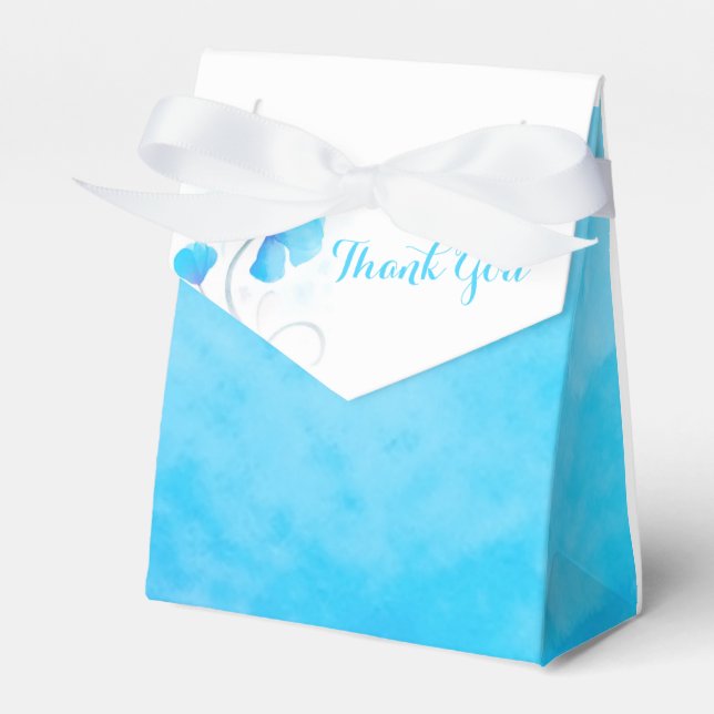 Vattenfärg tvättar blomma tack vare din bröllopsfö presentaskar (Framsidan Sidan)