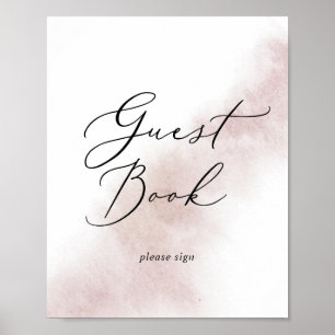 Vattenfärg Tvättar Guest Bok-signatur Poster