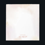 vattenfärg Tvättar | Lärare Namn Personlig Anteckningsblock<br><div class="desc">Det här anteckningsblocket med personlig har en vacker vattenfärg som tvättar bakgrunden med korall anpassningsbar. En unik gåva till en lärare,  vän eller dig själv. Du kan ändra teckensnitt eller text färg genom att klicka på knappen "anpassa ytterligare". Tack!</div>