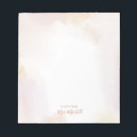 vattenfärg Tvättar | Lärare Namn Personlig Anteckningsblock<br><div class="desc">Det här anteckningsblocket med personlig har en vacker vattenfärg som tvättar bakgrunden med korall anpassningsbar. En unik gåva till en lärare,  vän eller dig själv. Du kan ändra teckensnitt eller text färg genom att klicka på knappen "anpassa ytterligare". Tack!</div>