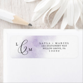 Vattenfärg Tvättar | Lila Returadressetikett Returadress Etikett