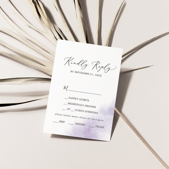 Vattenfärg Tvättar | OSA kort för val av Lila-meny (Skapare uppladdad)