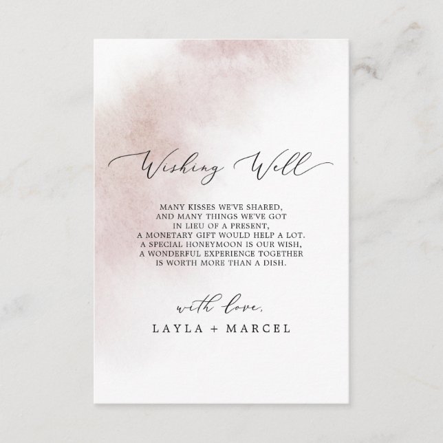 Vattenfärg Tvättar |  Wishing-kort Tilläggskort (Framsida)