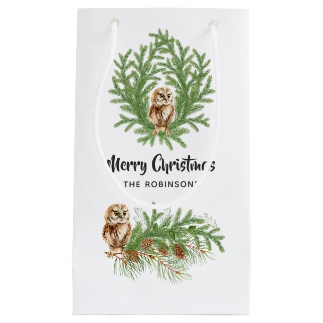 Vattenfärg Uggle Jul (Framsidan)
